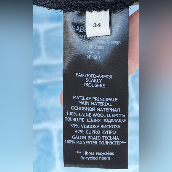 Isabel Marant - Scarly satin-tape wide wool pants size 34/2 - Picture 15 of 16